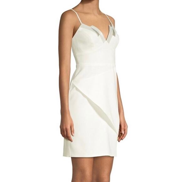 BCBG Maxazria Off White Sequined Banded Pary Cocktail Dress size 6 NEW - Picture 4 of 10